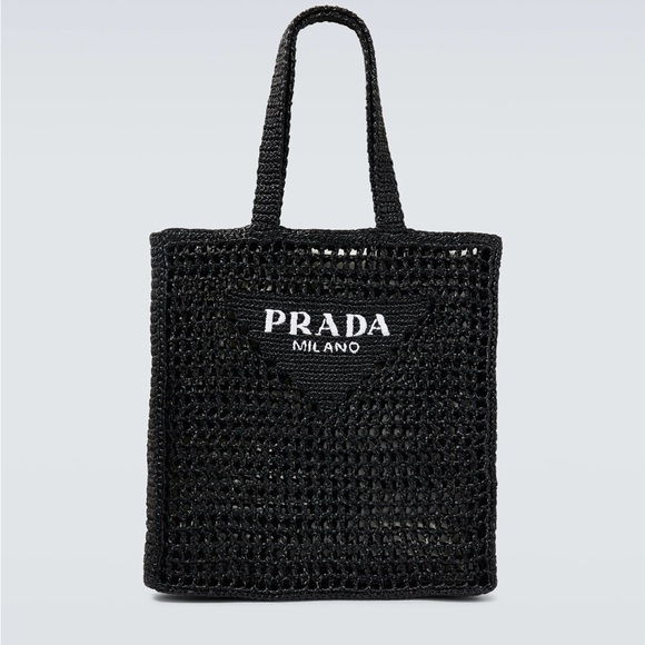 Prada Black Raffia Tote Bag - Picture 9 of 13
